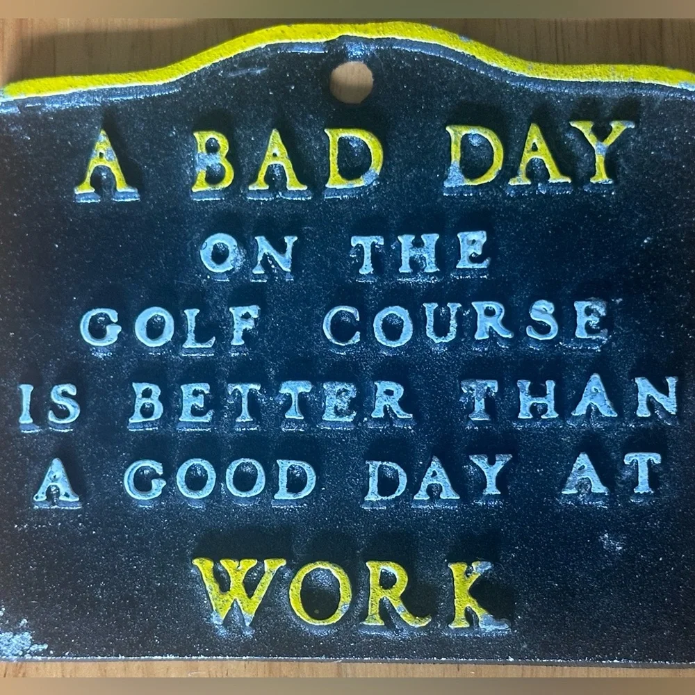 Black and Yellow Golf Course Sign - Picture 4 of 5